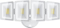 USTELLAR 100W 10000lm Floods Light Outdoor, Switch Controlled LED Security Lights with 4 Adjustable Heads, 5000K Daylight, IP65 Waterproof, Bright Exterior LED Flood Light Hardwired Yard-White