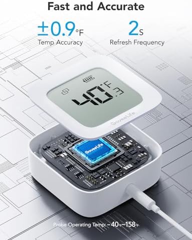GoveeLife WiFi Refrigerator Thermometer 1-Pack with Gateway & LCD Display - Image 5