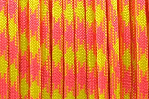 BORED? PARACORD! 550 lb Paracord – Ideal for Crafting, DIY Projects, Camping, Military & Active Outdoors – 300+ Colors – Tactical Parachute Cord Type III – Strong - Tutti Frutti 50 Feet
