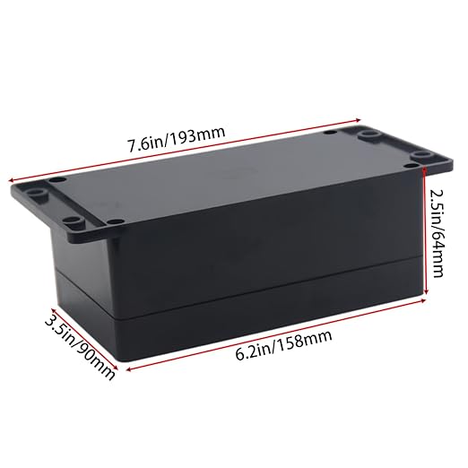 Watertight Junction Box, IP67 Waterproof Project Box Durable ABS Plastic Electronic Enclosure Case for DIY Electrical Project with Wall Fixed Ear 6.22" x 3.54" x 2.52"(158 x 90 x 64 mm)