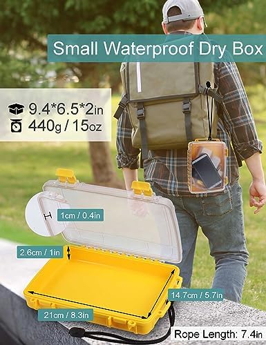 Avlcoaky Floating Waterproof Dry Box for Kayak Boat, Small Yellow Dry Case - Image 2