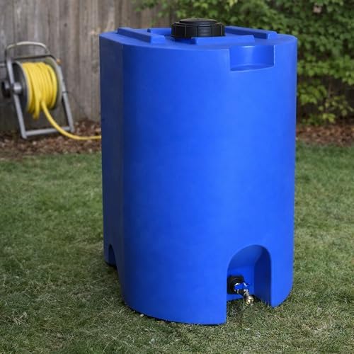 WaterPrepared 55 Gallon Unique Stackable Utility Water Tank, Blue - Image 5