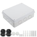 LeMotech Junction Box, Electrical Box IP65 Water Resistant Dustproof ABS Plastic Project Enclosure for Electronics White 10 x 7.9 x 3.1 inch