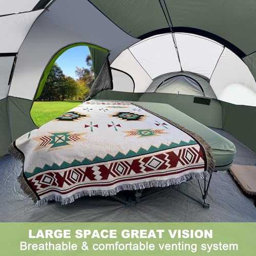 CAMPROS CP 8 Person Camping Tent, Room Divider, Rainfly, Weather Resistant - Image 5
