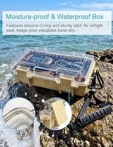 Hlotmeky Waterproof Dry Box Tactical Desert Tan Watertight Storage Box - Image 4
