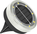 Solar Ground Lights Outdoor, 1 Pack Solar Lights Outdoor Waterproof, Mini Flat Solar-Powered Garden Light, Landscape Lighting for Garden Yard Lawn Pathway Walkway Driveway Backyard Decor, Warm White