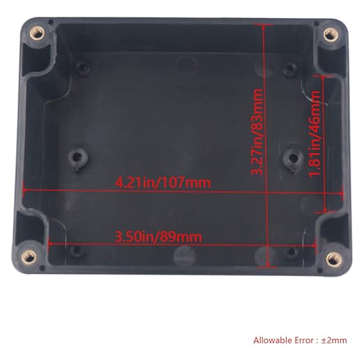 Junction box, Raculety Electrical Project Case Power Junction Box, Project Box Black (4.53"x3.54"x2.17")
