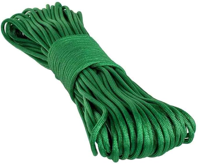 Paracord Planet Solid Color 550lb Paracord – 7 Strand Type III Nylon Cord for Indoor and Outdoor Tasks – Kelly Green (100 ft)
