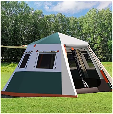YXCKG 6 Person Tent Pop Up Tents for Camping, Automatic Portable Tent with Aluminum Poles, Easy Setup Family Camping Instant Tent Waterproof for Outdoor Hiking Beach (Color : Green) by Unknown