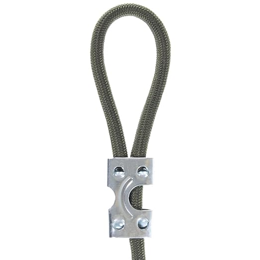 Rope & Cord Metal Clips for Rope, Cord, String – Heavy Duty Zinc Plated Double Rope Clamps – 3/8-Inch (5 Pack)