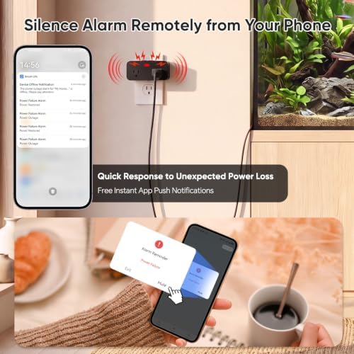 WiFi Power Failure Alarm with Tuya APP Alert for Freezer, GFCI Trip - Image 3