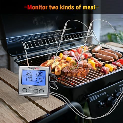 TempPro TempTrack Digital Cooking Meat Thermometer with Dual Meat Probe - Image 2