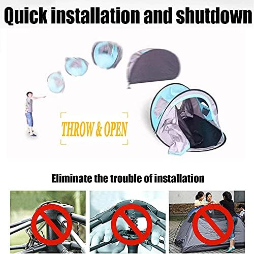 Automatic Pop-Up Tents 2-4 Person Waterproof Camping Tent Instant Portable Cabana Beach Tent UV Protection Sun Shelter for Beach Camping Hiking Fishing - Image 4