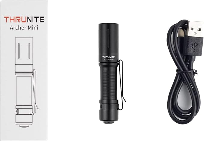 ThruNite Archer Mini Pocket EDC Pen Flashlight, USB-C Rechargeable Mini LED Flashlights, 405 Lumens Slim Pen Light with Clip for Inspection, Everyday Carry and Emergency Use