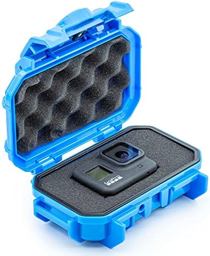Evergreen 52 Dry Box Protective Case with Pick & Pluck Foam - Travel Safe/Mil Spec/Waterproof/USA Made - for Pistols, Cameras, Phones, Camping, Fishing, Hiking, Traveling, Water Sports, Knives (Blue) by EvergreenCases