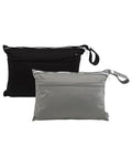 babygoal Wet Dry Bags for Baby Cloth Diapers, Washable Travel Bags, Beach, Pool, Gym Bag for Swimsuits & Wet Clothes with Two Zippered Pockets 2 Pack Small Size 2LNS01