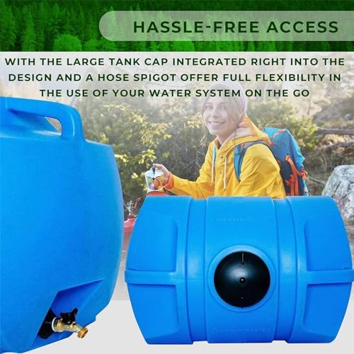 WaterPrepared 35 Gallon Portable Utility Water Tank, Blue - Image 7