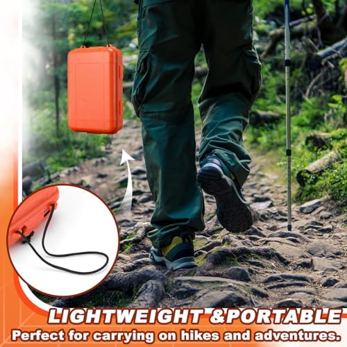 Geelin 3 Pack Waterproof Dry Box Small Storage Water Resistant Containers Dry Box Protective Case for Kayaking, Boating, Drifting(Orange) - Image 3