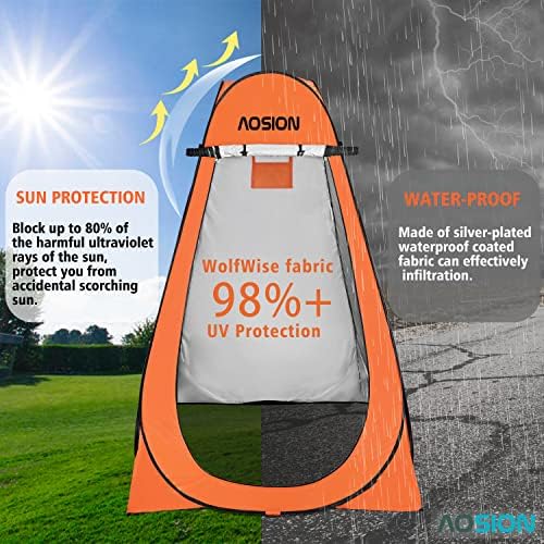 Pop Up Privacy Shower Tent, Portable Changing Dressing Room with Carry Bag, Waterproof Sun Shelter for Camping, Beach, Hiking & Outdoor Activities. - Image 3