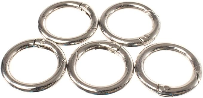 Paracord Planet Spring Gate O Rings – Available in 3/4 Inch and 1 Inch Sizes – Silver, Bronze, and Gold Color Options (100 Pack, 3/4 Inch, Silver)