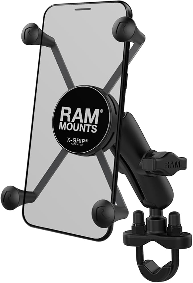 RAM Mounts X-Grip Phone Mount with Handlebar U-Bolt Base RAM-B-149Z-UN7U , Medium Arm for Motorcycle, ATV/UTV, Bike