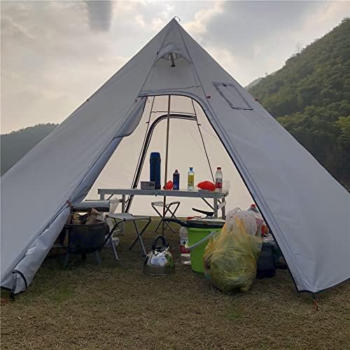 Tipi Hot Tent with Fire Retardant Stove Jack for Flue Pipes, 3~4 Person, Lightweight, Teepee Tents for Family Team Outdoor Backpacking Camping Hiking - Image 5