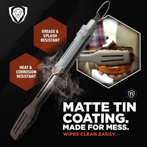 Dalstrong 16" Locking BBQ Tongs - Titanium Nitride Stainless Steel - Image 4