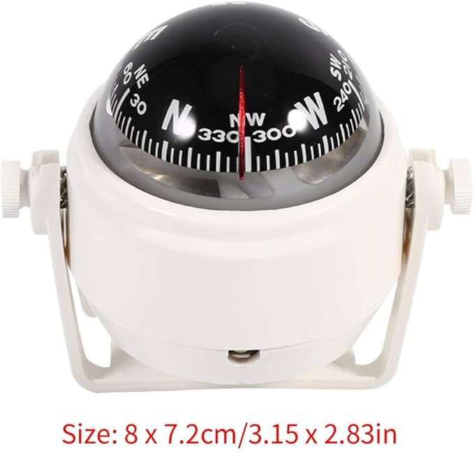 Waterproof Sea Car Compas Dashboard,Boat Compas Marine Dash Mount Dashboard Compas for Car Watercraft Boat Caravan