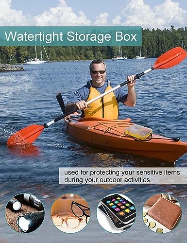 Avlcoaky Floating Waterproof Dry Box for Kayak Boat, Small Yellow Dry Case - Image 4