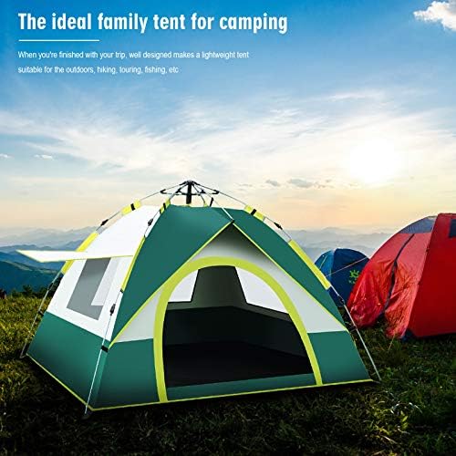 Pop Up Tent Family Camping Tent Instant Cabin Tent 2 Person Portable Tent Automatic Tent Waterproof Windproof for Camping Hiking Beach Fishing and Outdoor Activities - Image 4