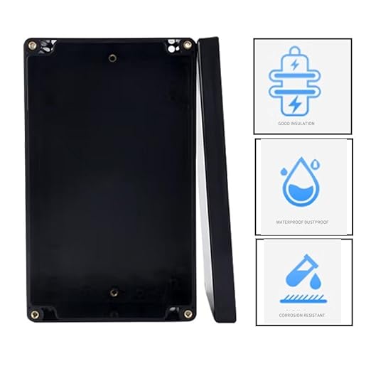 Project Box for Electronics - 2PCS Electrical Enclosure, Junction Box ABS Plastic Dustproof Waterproof IP65, with 8 PCS M16 Cable Glands Black (3.94x2.68x1.97 inch(100x 68 x50 mm)