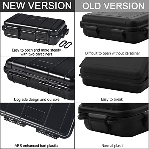 Dry Storage Box, Shockproof Waterproof Box Storage Case Waterproof Plastic Box Container with 2 U‑Shape Buckle, Plastic Storage Container for Cameras, Phones, Camping, Fishing, Hiking(Small-Black) - Image 5