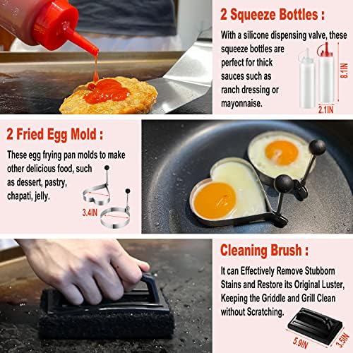 N NOBLE FAMILY 38PCS Griddle Accessories Kit, Professional Grill Tools Set - Image 6