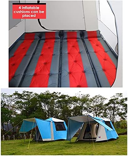 YXCKG Automatic Camping Outdoor Pop-up Tent, Portable 4-6 Person Family Camping Instant Tent-Ultra Large Waterproof Dome Tent with Porch, Easy Setup with Large Mesh for Ventilation (Color : Red) - Image 5
