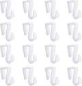 Over Cabinet Door Hooks, 16Pcs Plastic Multi-Purpose Over The Cupboard Drawer Hooks Space-Saving Hanger Extender Clips for Kitchen Bathroom Bedroom (White)
