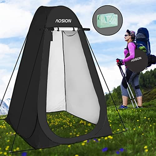 Pop Up Privacy Shower Tent, Portable Changing Dressing Room with Carry Bag, Waterproof Sun Shelter for Camping, Beach, Hiking & Outdoor Activities. by AOSIONUSA