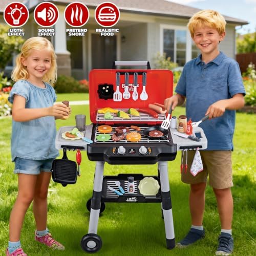 Shemira Kids Play Kitchen Toys, Kids BBQ Grill Playset, Play Grill Toys - Image 4