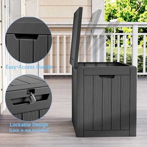 EasyUp 36 Gal Waterproof Outdoor Storage Box UV Resistant Deck Box - Image 5