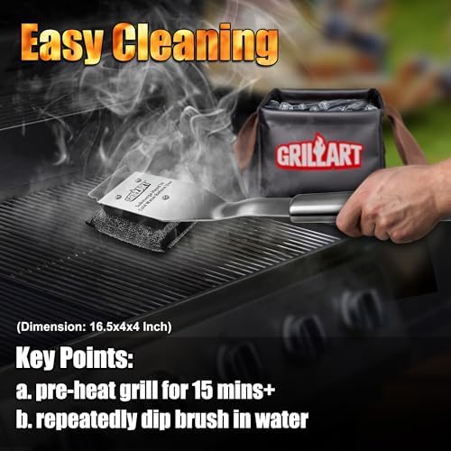 GRILLART Grill Brush Bristle Free BBQ Replacement Head - 2PCS - Image 6