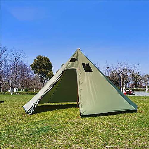 Tipi Hot Tent with Fire Retardant Stove Jack for Flue Pipes, 3~4 Person, Lightweight, Teepee Tents for Family Team Outdoor Backpacking Camping Hiking - Image 6