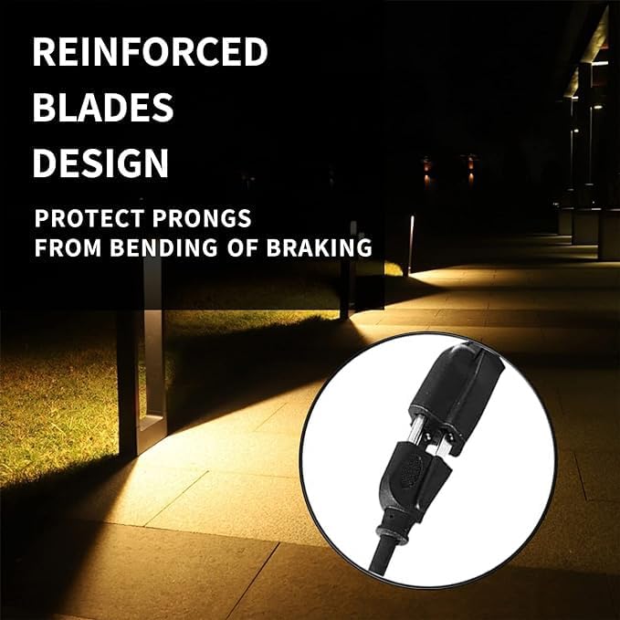 Indoor Outdoor Extension Cord Weatherproof, UL Certified, 14 Gauge 6FT Black 3 Prong Heavy Duty, 14/3 SJTW 15A Power Cord for Outdoor Lights, Appliances, Lawn