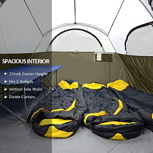 CAMPROS CP 8 Person Camping Tent, Room Divider, Rainfly, Weather Resistant - Image 3
