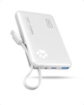 INIU Portable Charger, Slim 45W 10000mAh Power Bank with Build in USB-C Cable for Travel, Fast Charging USB C in&Out Battery Pack, External Phone Charger for iPhone 17 16 15 Samsung S25 S24 Google etc