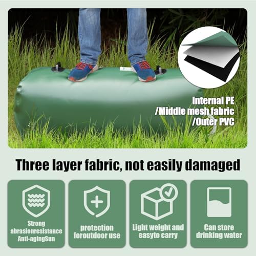 Drinking Water Storage Container,25/50/100gal Portable Water Storage Bladder, RV Foldable Water Tank, Can Be Used for Storing Drinking Water, Camping, Traveling, Wilderness Survival Patrols, Etc. - Image 6