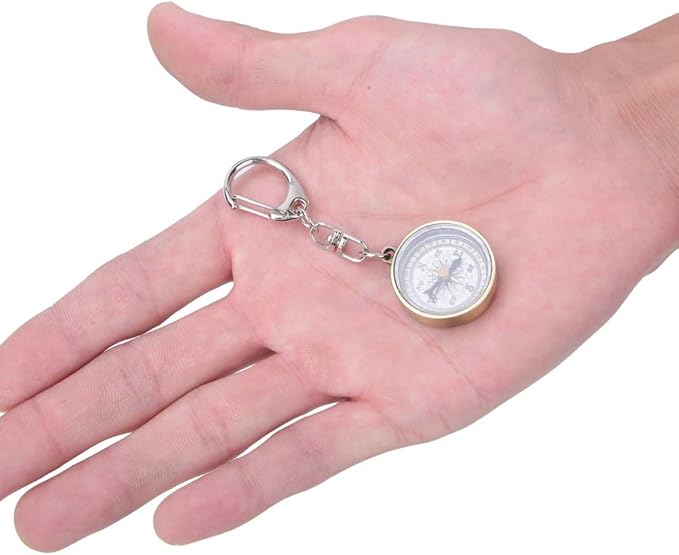 Pocket 2Pcs Outdoor Keychain Keychain for Camping Navigation Direction Tool