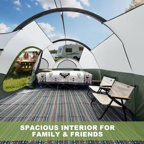 CAMPROS CP 8 Person Camping Tent, Room Divider, Rainfly, Weather Resistant - Image 3