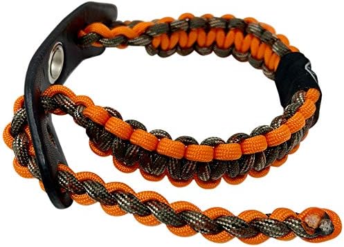 Bow Archery Wrist Sling 550 Paracord - Survival Hunting Shooting - 100% Full Grain Leather with Metal Grommet (Multiple Camo Options)