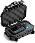 Evergreen Dry Box Tech Organizer – For Camera, Cables, Hard Drives, Memory Cards, Keys, Compatible with GoPro, Airtags (Small, PROFoam, Black) by EvergreenCases