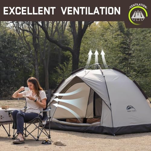 Happy Travel 2/4 Person Camping Tent, Instant Easy Pop Up Tents for Camping - Image 6