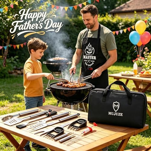 MUJUZE BBQ Grill Accessories Set for Ourdoor,Grilling Set for Men - Image 2
